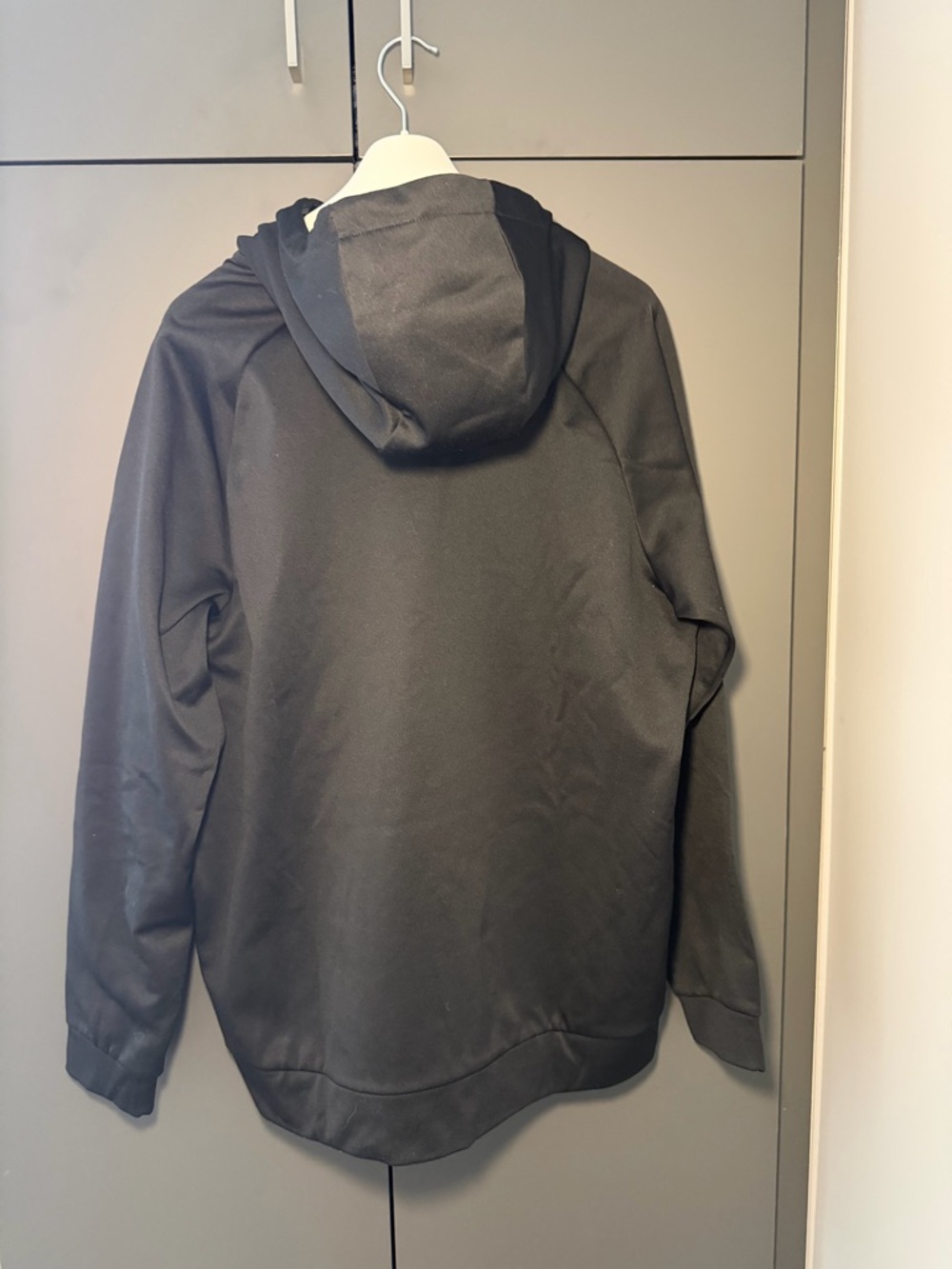 Nike Black Hoodie with Large Silver Swoosh - Picture 4 of 4